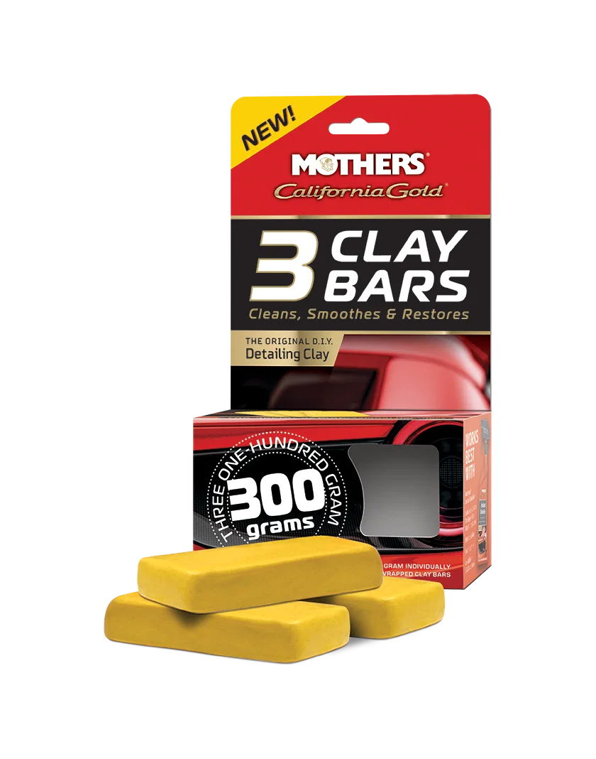 07242 – MOTHERS Paint Cleaner, Clay Bar With Three Clay Bars 100 Gram Each